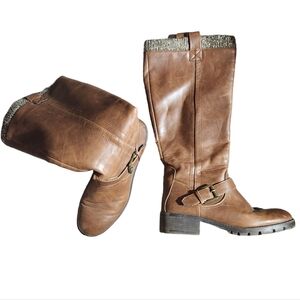 Target Riding Boot Faux Leather Brown 9